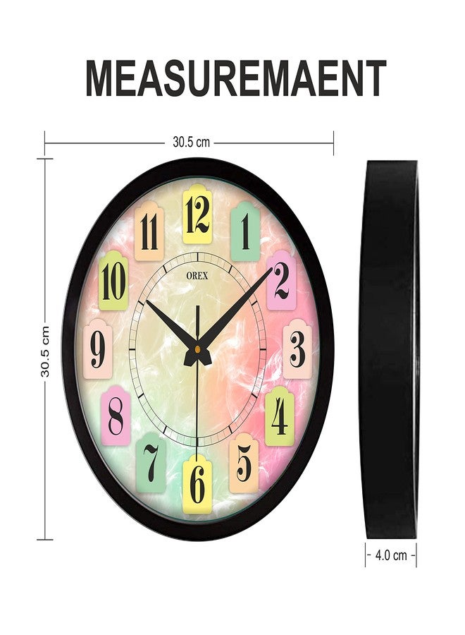 OREX Stylish Wall Clock for Home/Living Room/Bedroom/Kitchen/Office/Kids Room/Shop - Colorful - 42 - Image 3